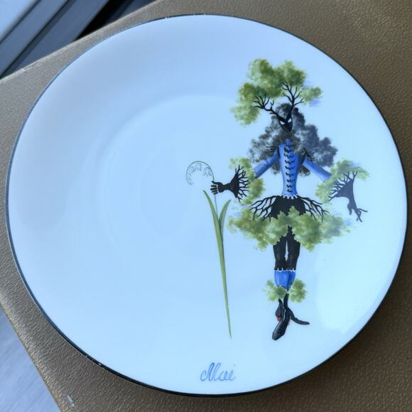 Guy Thirion Limoges France Chastagner Plate Paris Masquerade Mai May Zodiac - Picture 1 of 5